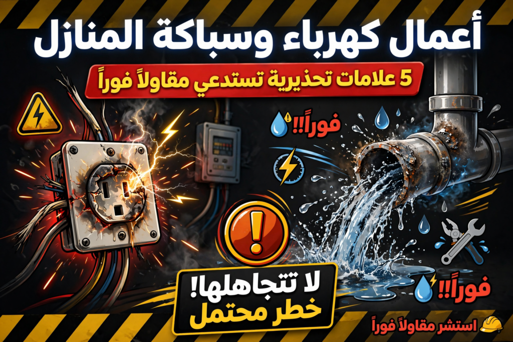 فني خبير يقوم بفحص أعمال كهرباء وكهرباء المنازل وصيانة التمديدات الكهربائية والصحية.