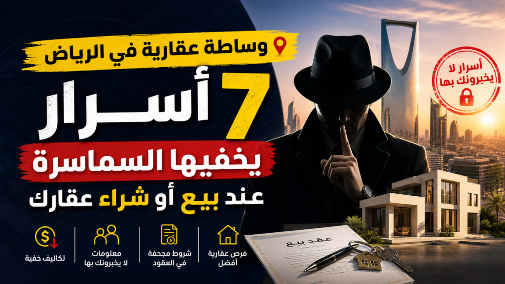 وساطة عقارية في الرياض - مستشار عقاري مرخص يوقع عقداً مع عميل.