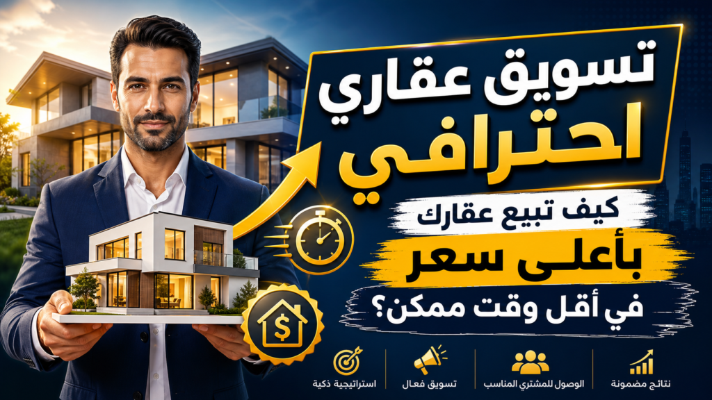 تسويق عقاري احترافي لبيع العقارات بأعلى سعر في الرياض.